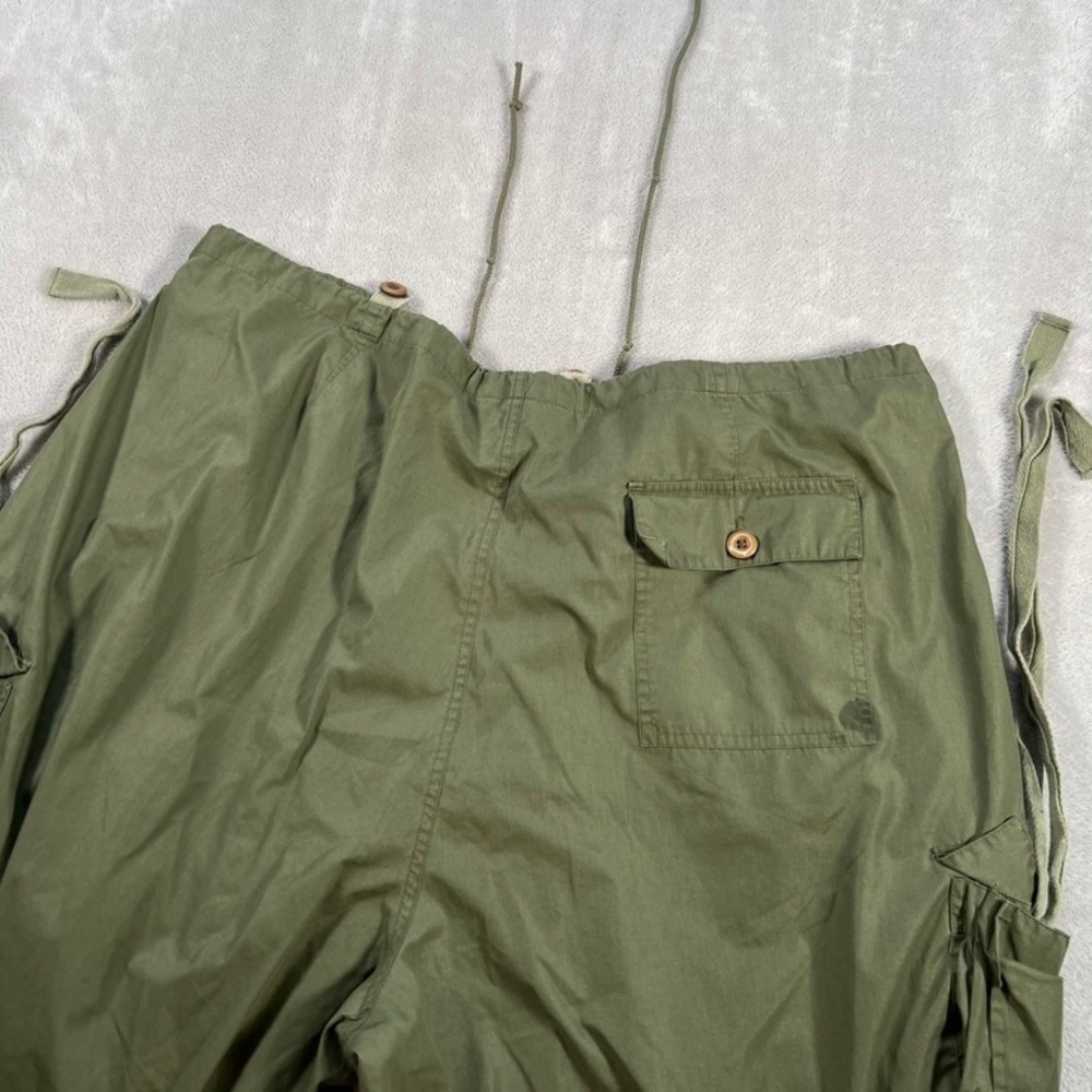 Vintage 90s UFO Parachute Cargo Pants Men's Size XL Green Baggy Rave Grunge Y2K - Picture 4 of 16